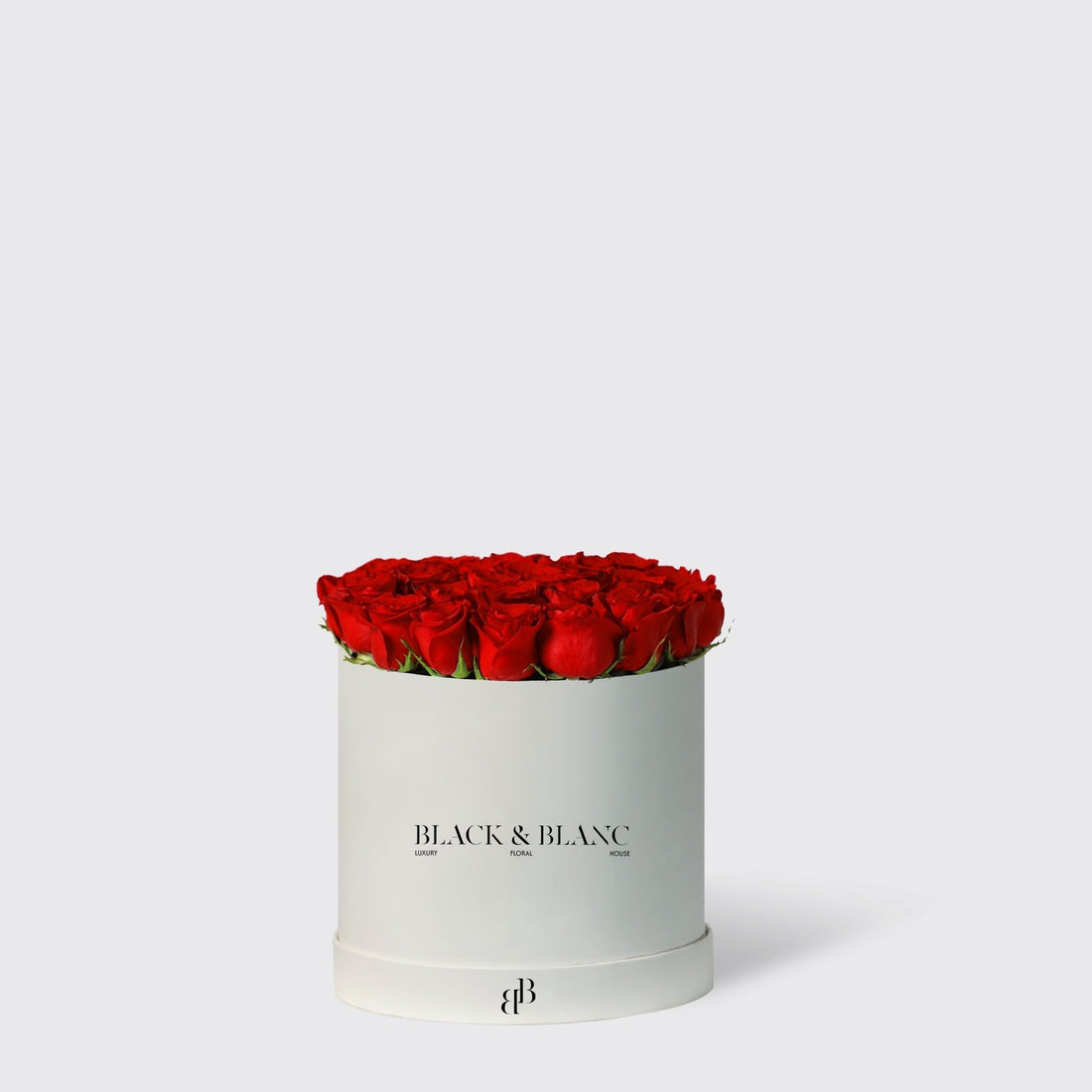 Classic Roses in Box - BLACK AND BLANC