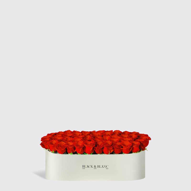 Classic Roses in Half Meter Box - Infinity Roses - BLACK AND BLANC