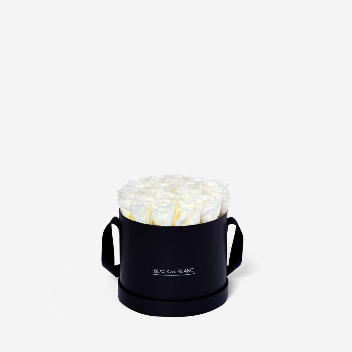 Classic Round - Infinity Roses - BLACK AND BLANC