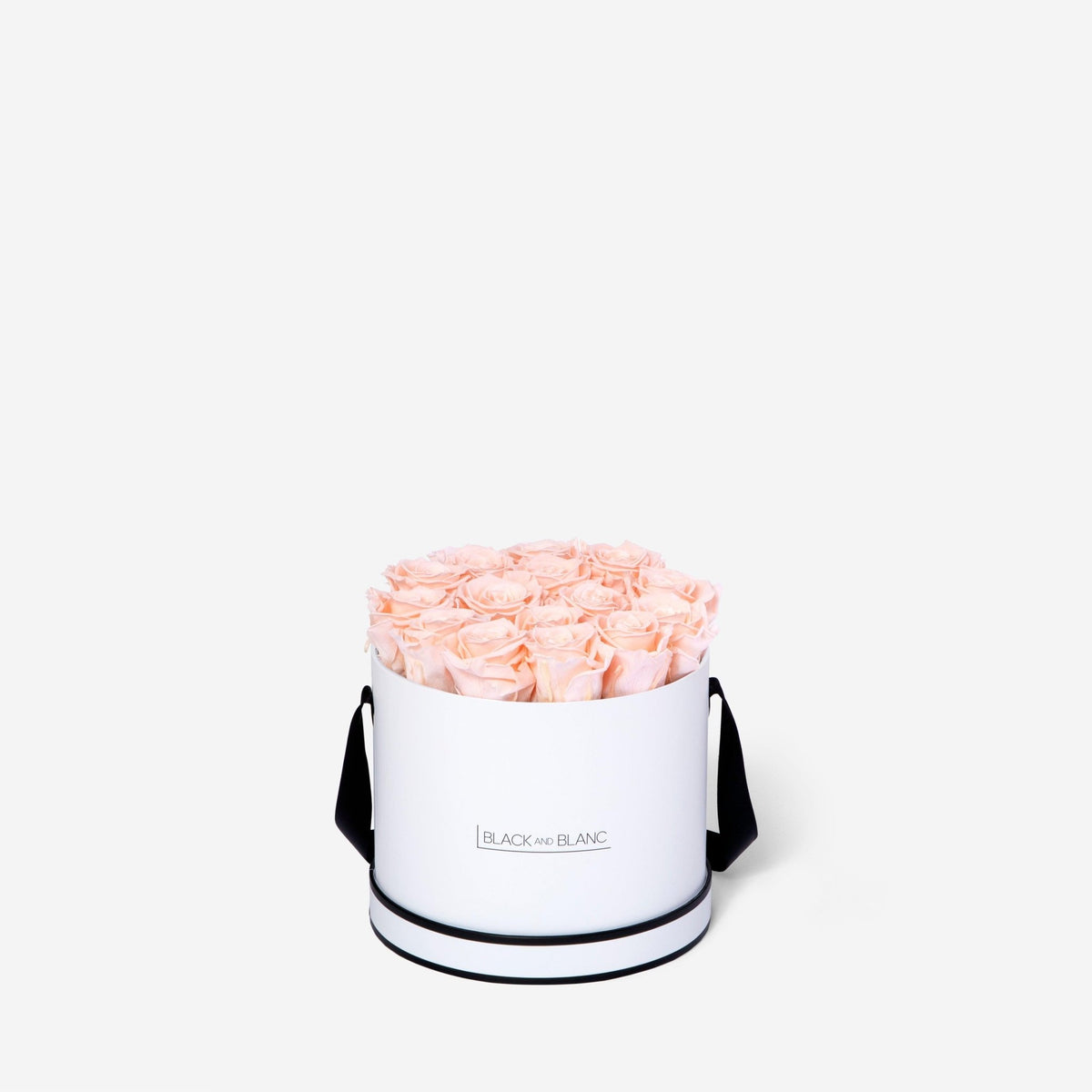 Classic Round - Infinity Roses - BLACK AND BLANC