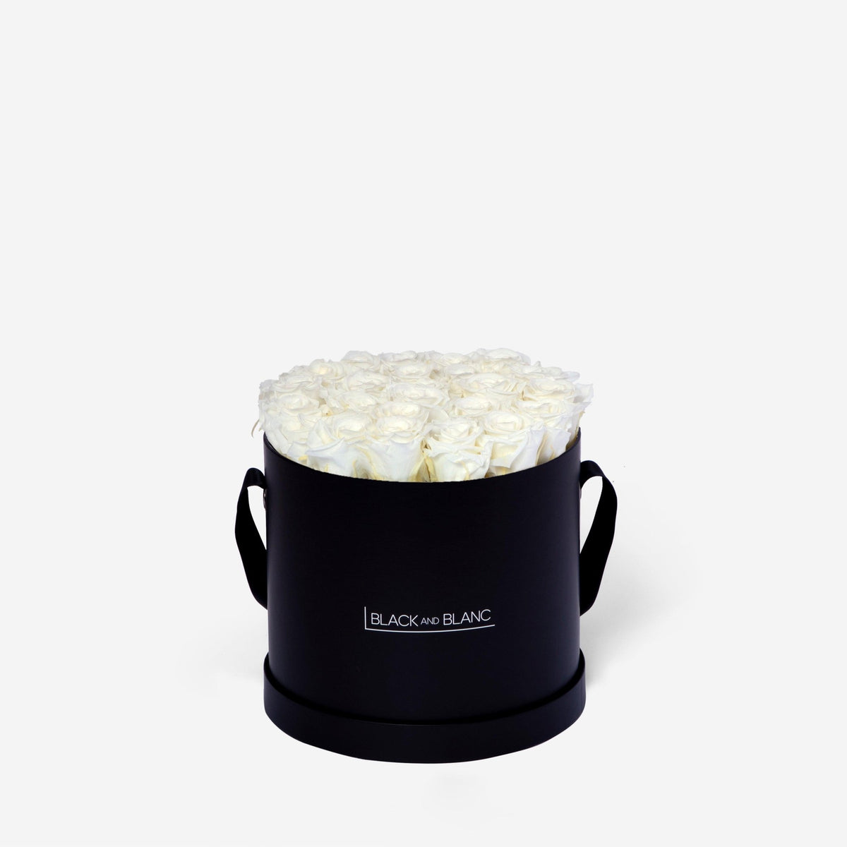 Classic Round - Infinity Roses - BLACK AND BLANC