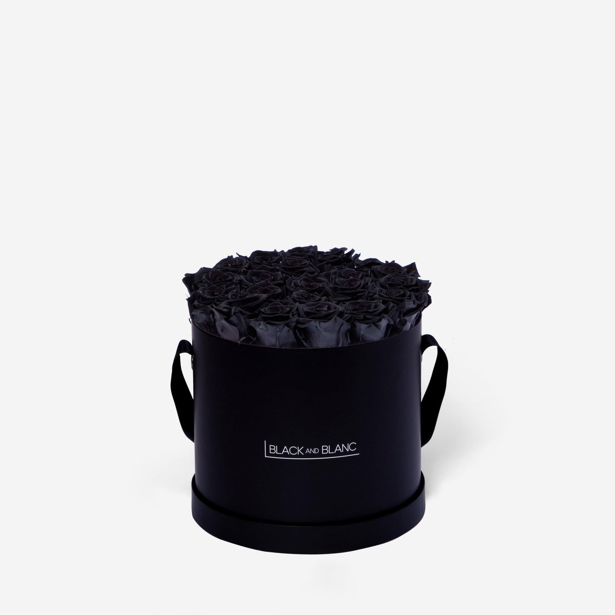 Classic Round - Infinity Roses - BLACK AND BLANC