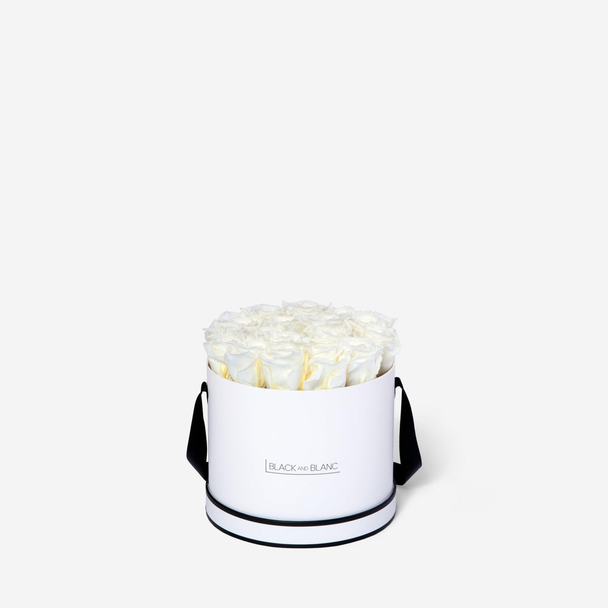 Classic Round - Infinity Roses - BLACK AND BLANC