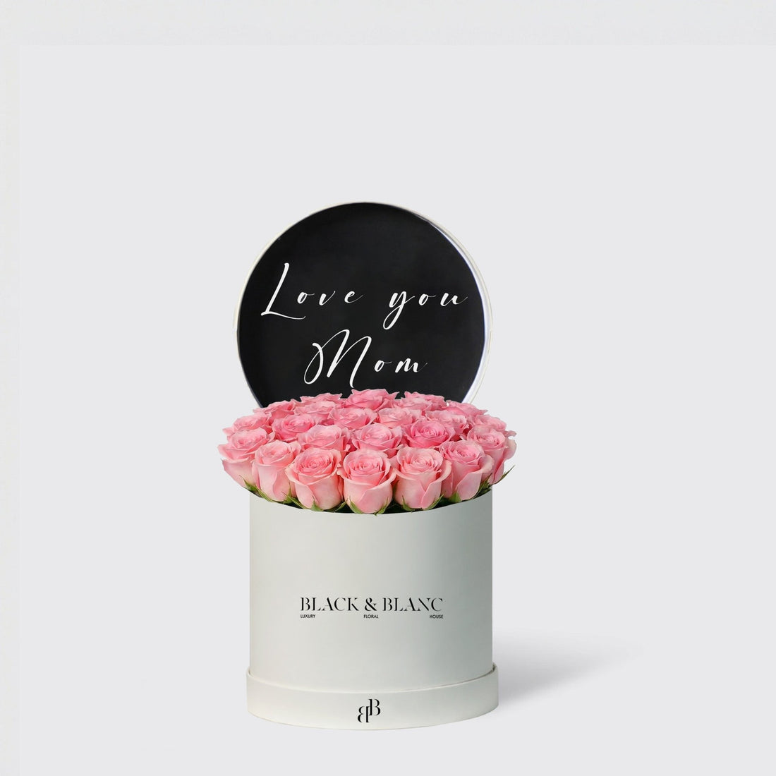 Classic Script - Love You Mom - BLACK AND BLANC