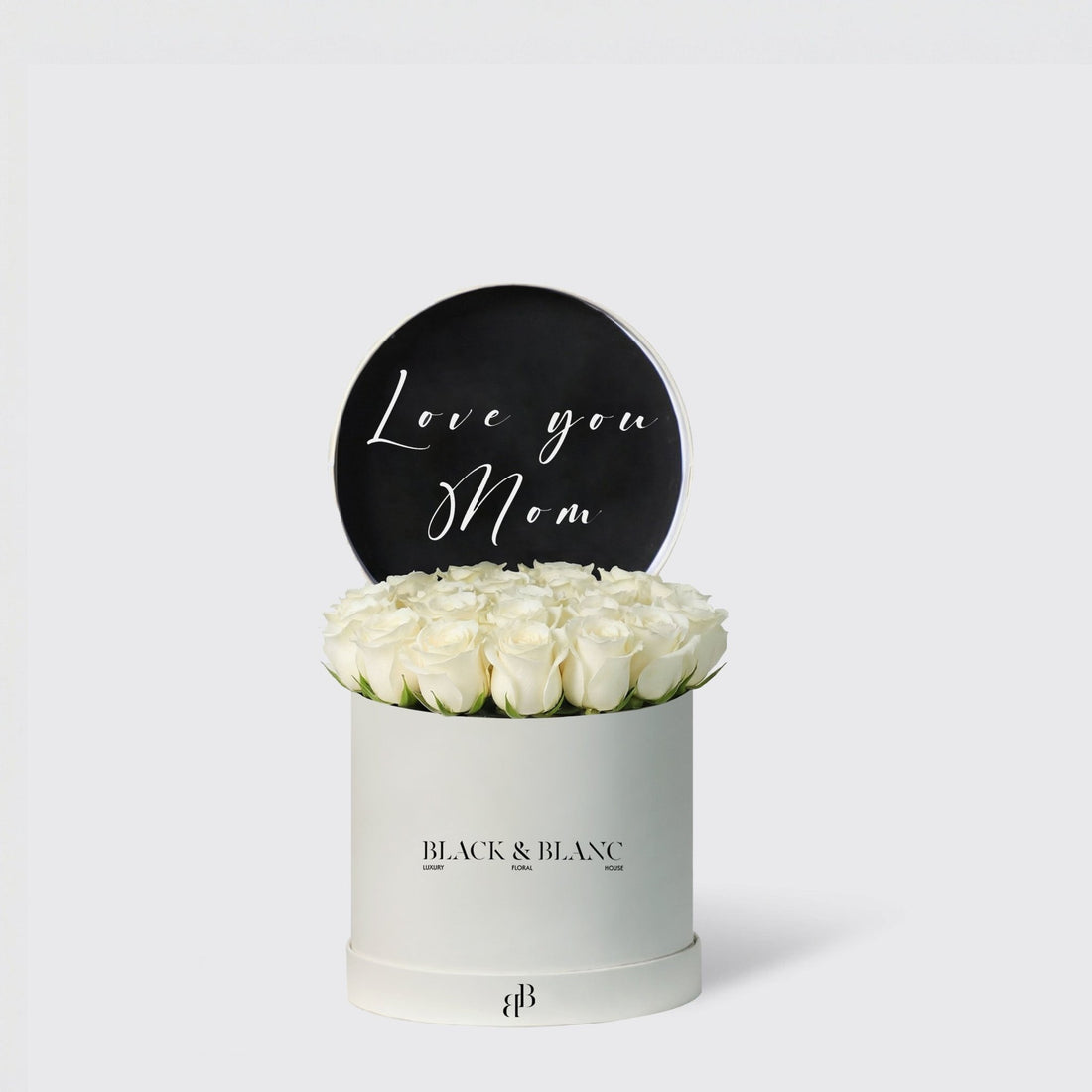 Classic Script - Love You Mom - BLACK AND BLANC
