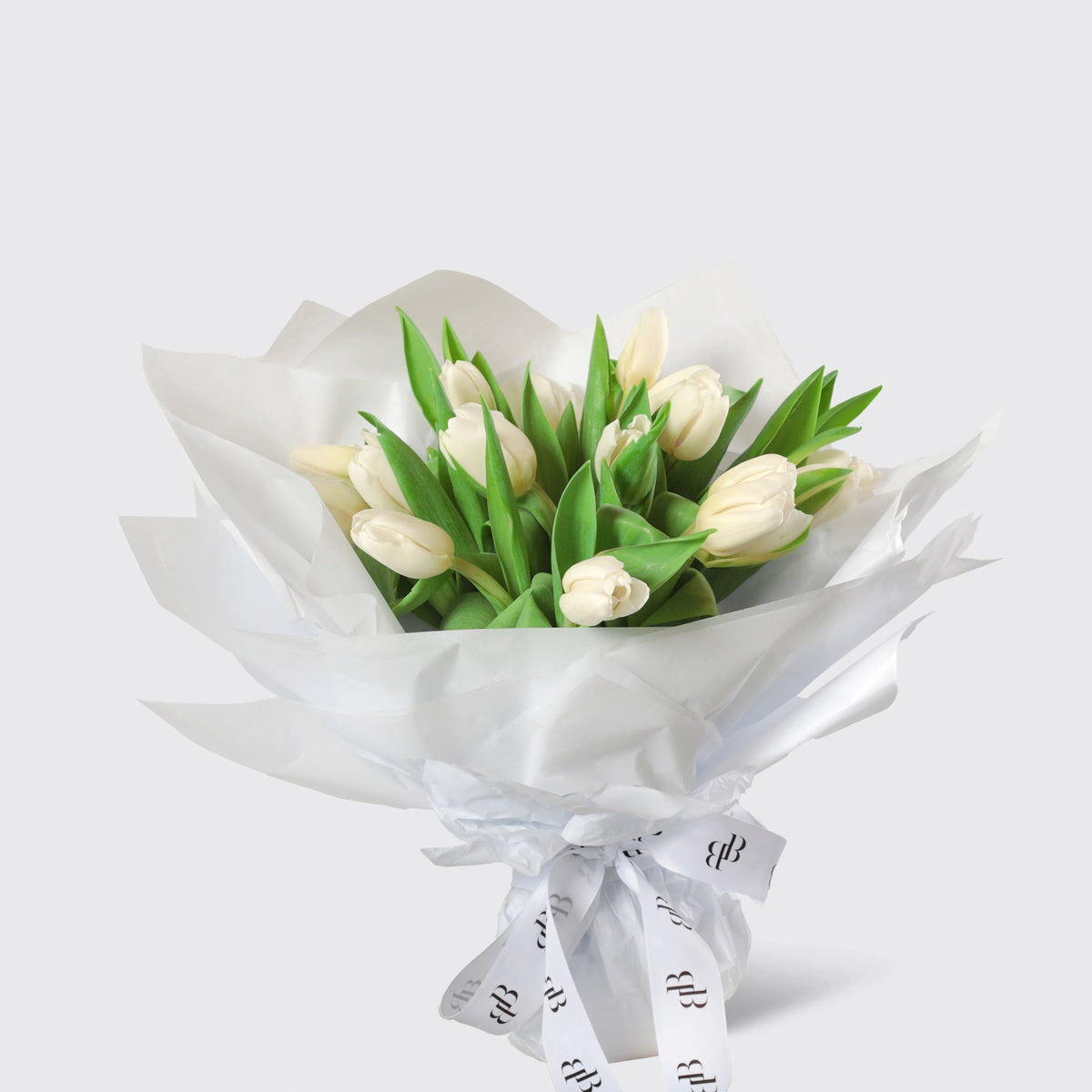 Classic Tulip Bouquet - BLACK AND BLANC