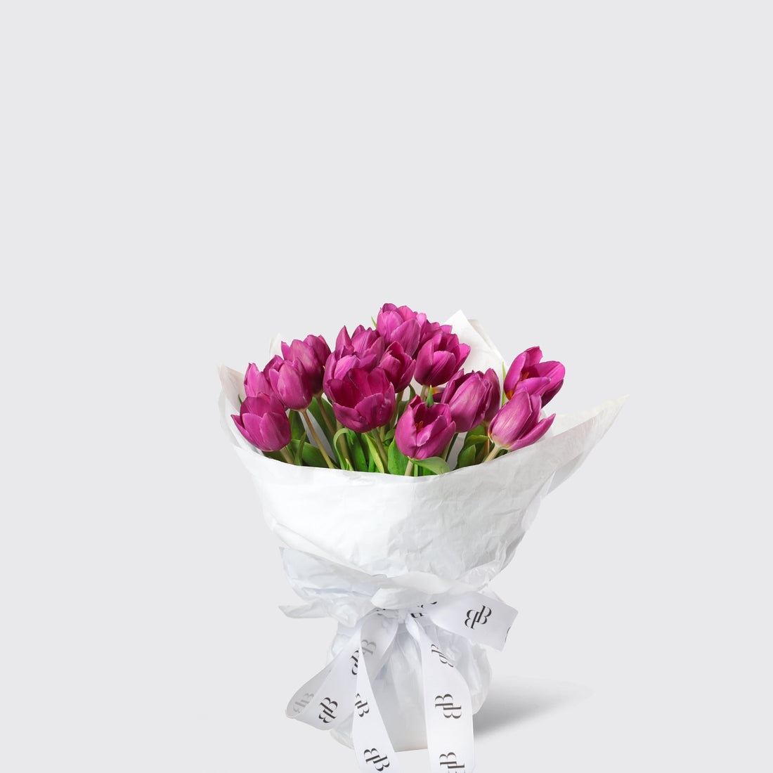 Classic Tulip Bouquet - BLACK AND BLANC