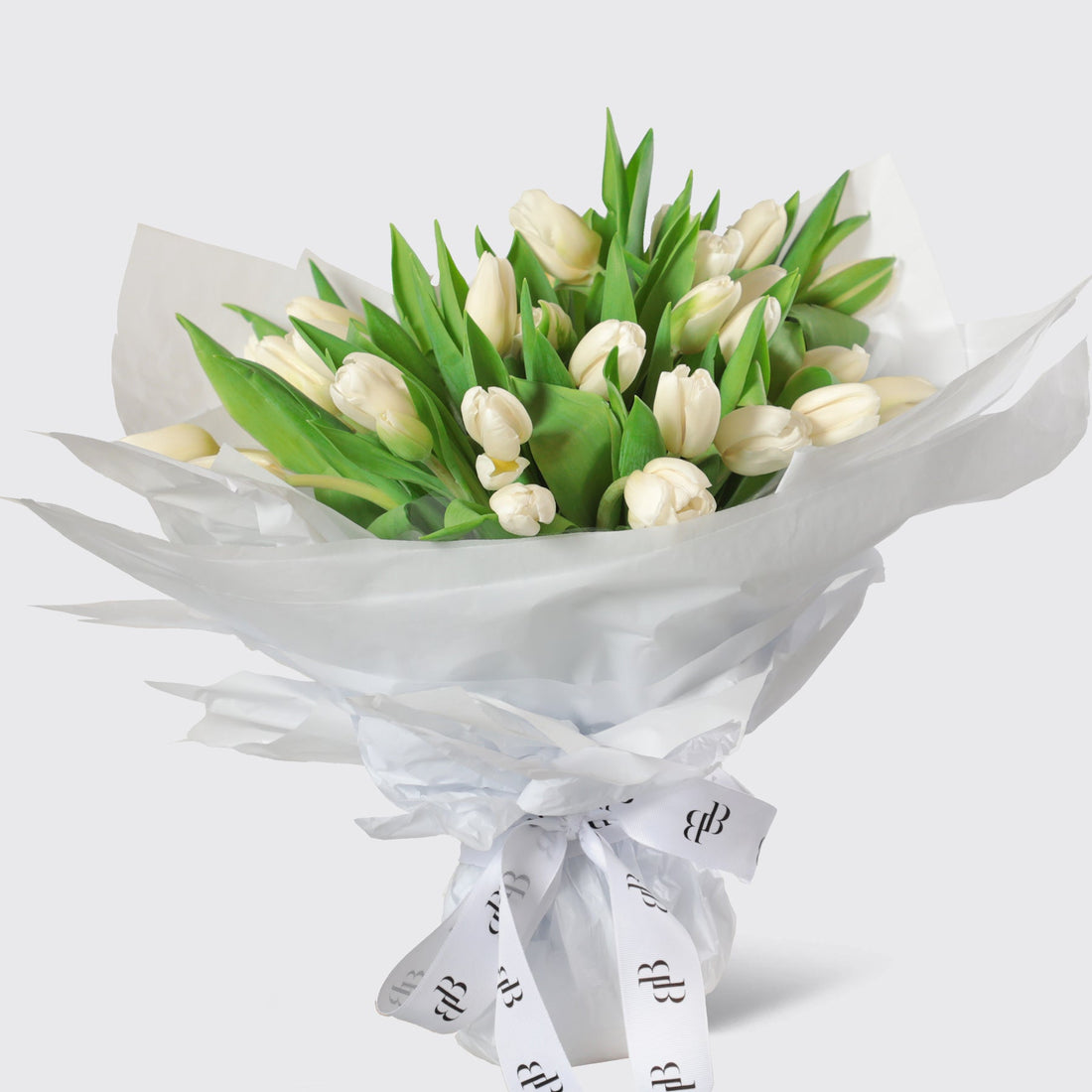 Classic Tulip Bouquet - BLACK AND BLANC