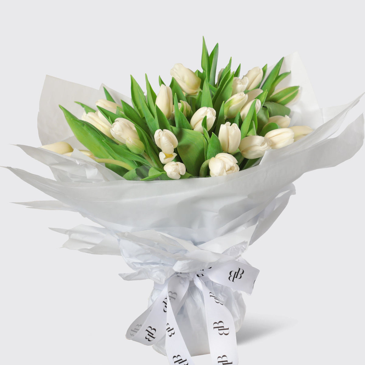 Classic Tulip Bouquet - BLACK AND BLANC