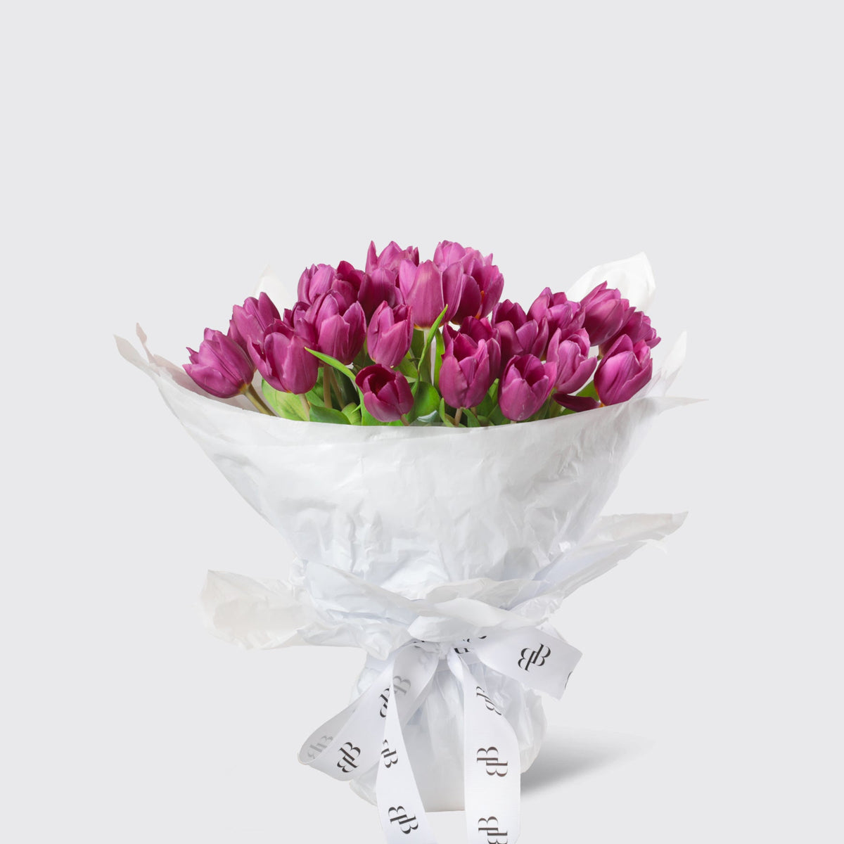 Classic Tulip Bouquet - BLACK AND BLANC