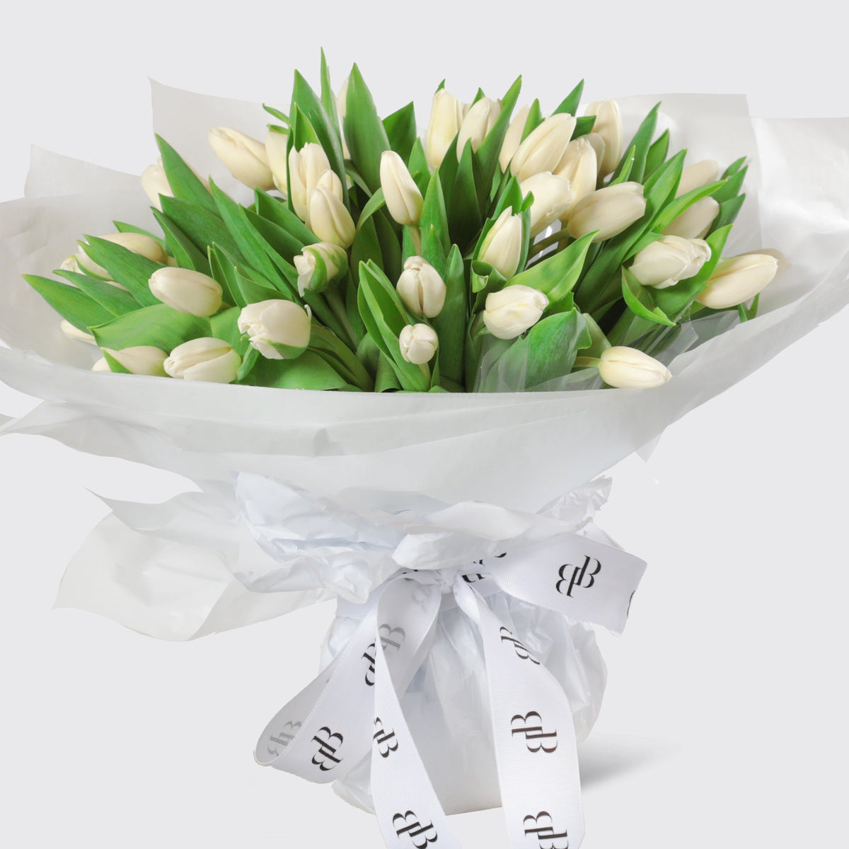 Classic Tulip Bouquet - BLACK AND BLANC