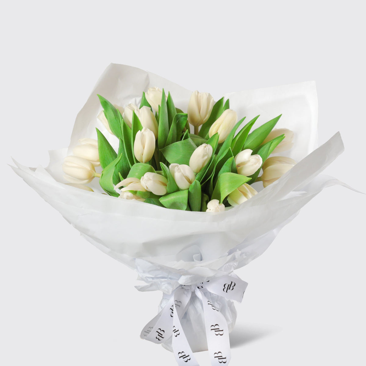 Classic Tulip Bouquet - BLACK AND BLANC