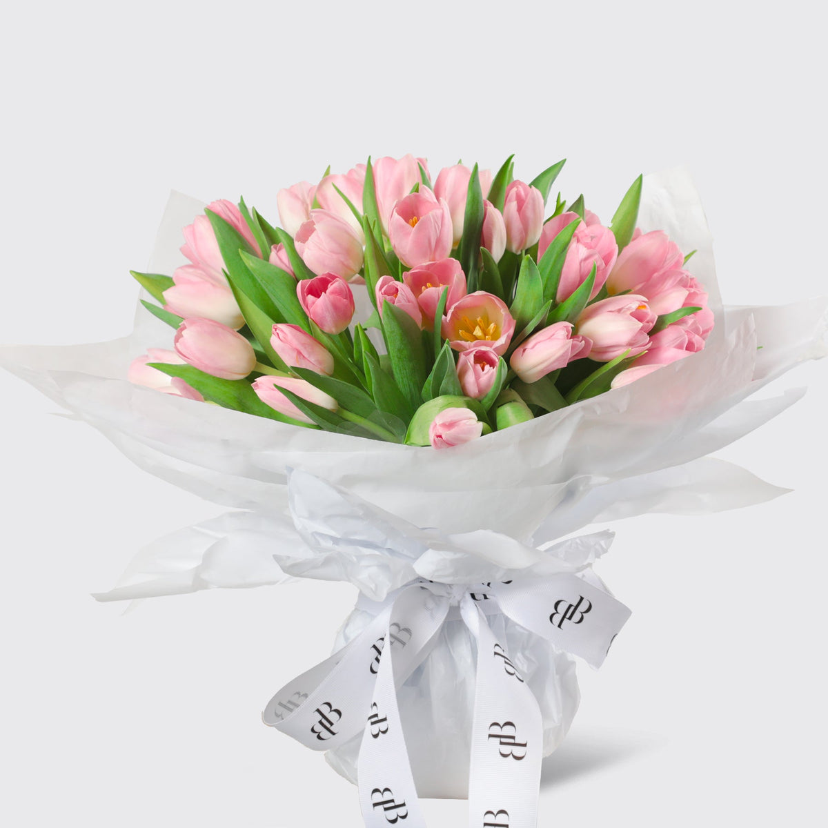 Classic Tulip Bouquet - BLACK AND BLANC