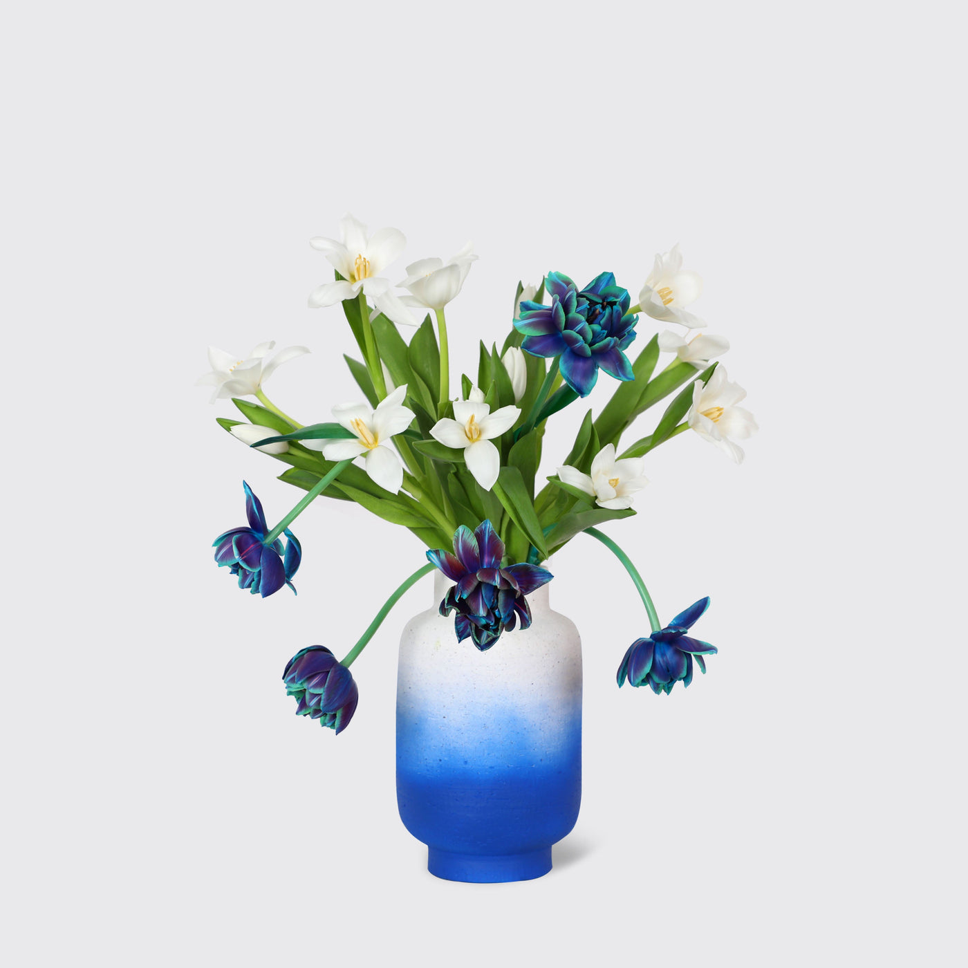 Cobalt Charm in Vase- Fresh Flowers - Vase