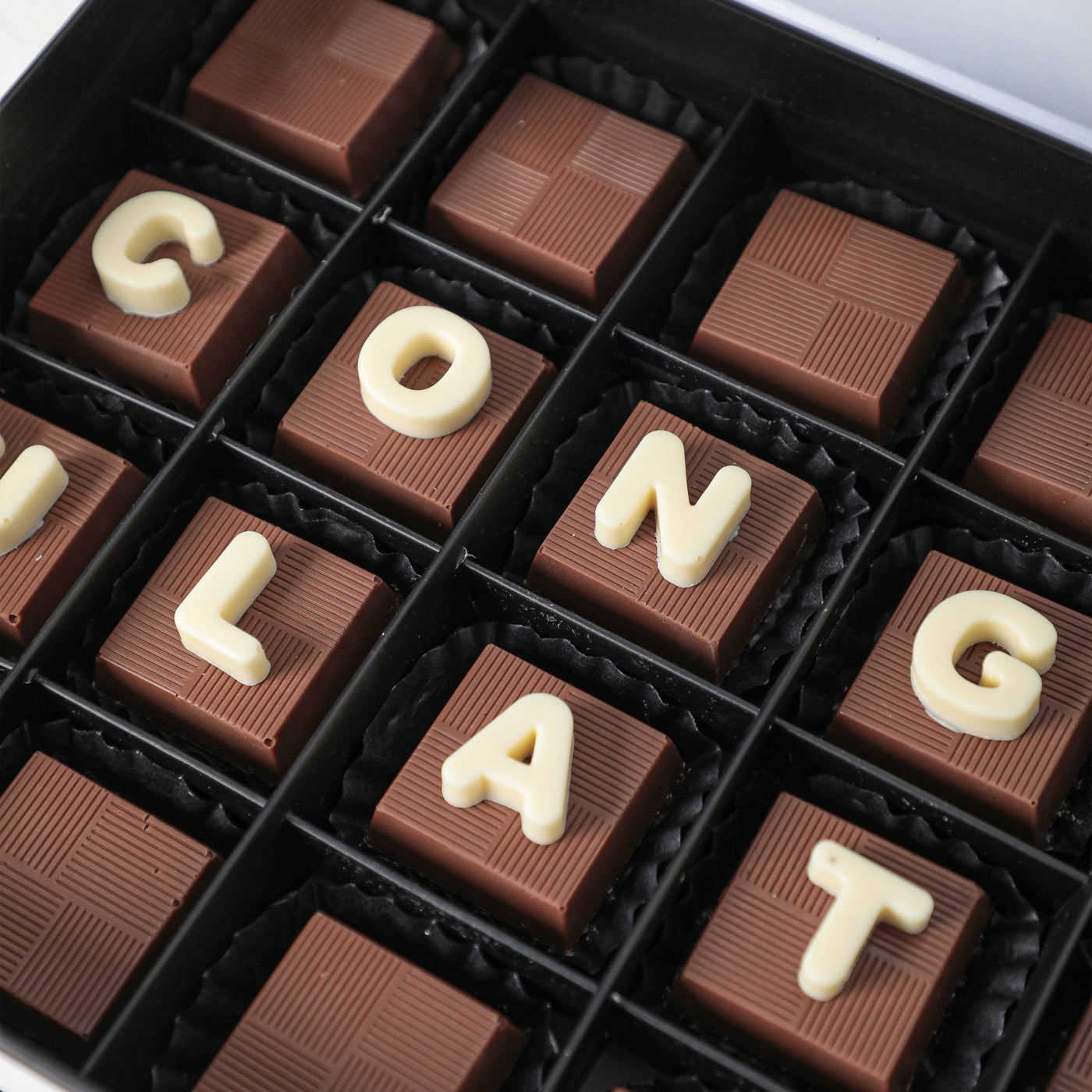 Congratulation Chocolate Truffles - BLACK AND BLANC
