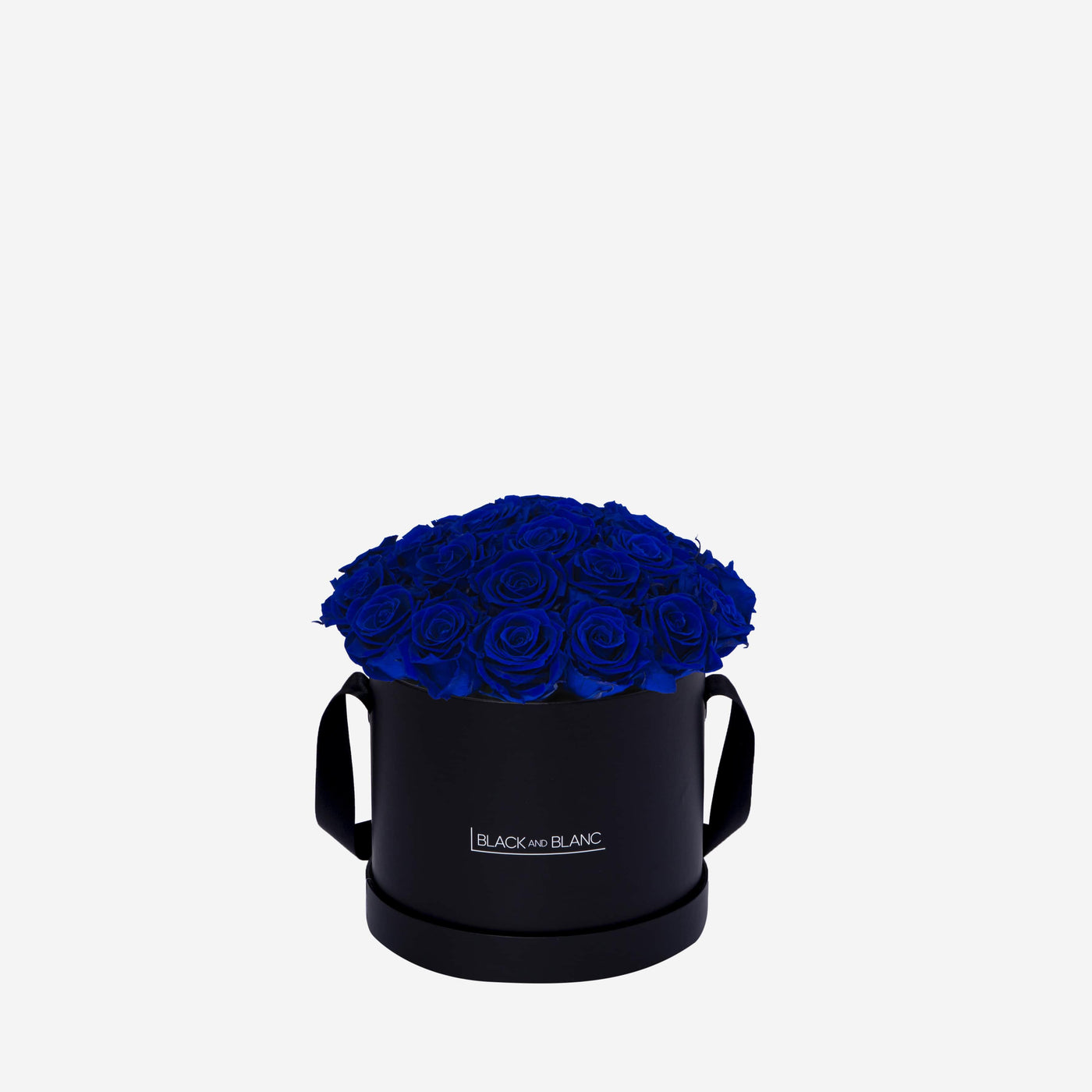 Deep Blue BouqBox - Infinity Roses - BLACK AND BLANC