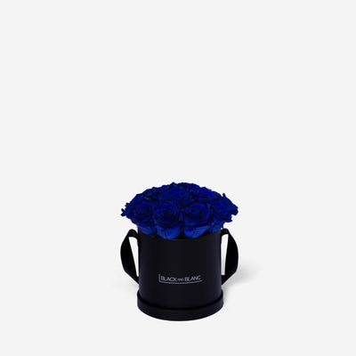 Deep Blue BouqBox - Infinity Roses - BLACK AND BLANC