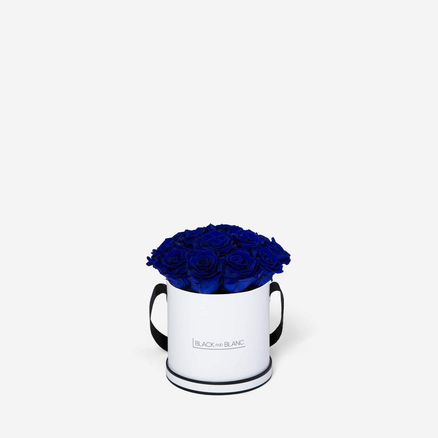 Deep Blue BouqBox - Infinity Roses - BLACK AND BLANC