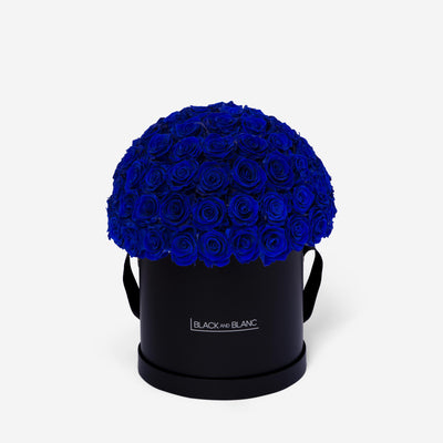 Deep Blue Dôme Classic - Infinity Roses - BLACK AND BLANC