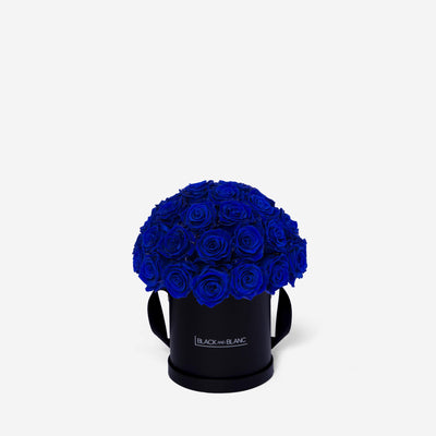 Deep Blue Dôme Classic - Infinity Roses - BLACK AND BLANC