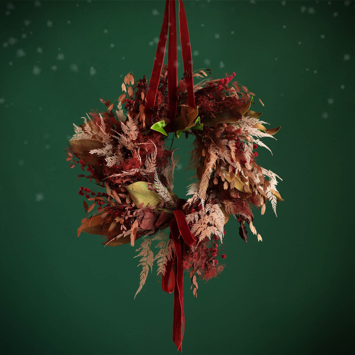 Dried Wreath - BLACK AND BLANC