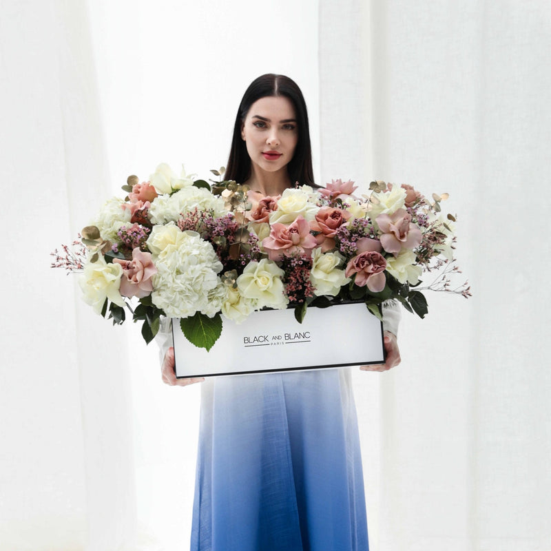 Elegance serein in half Meter Box - BLACK AND BLANC