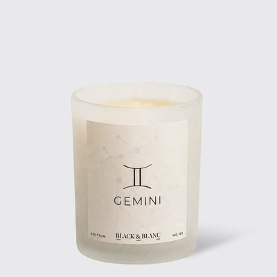 Gemini Candle - BLACK AND BLANC