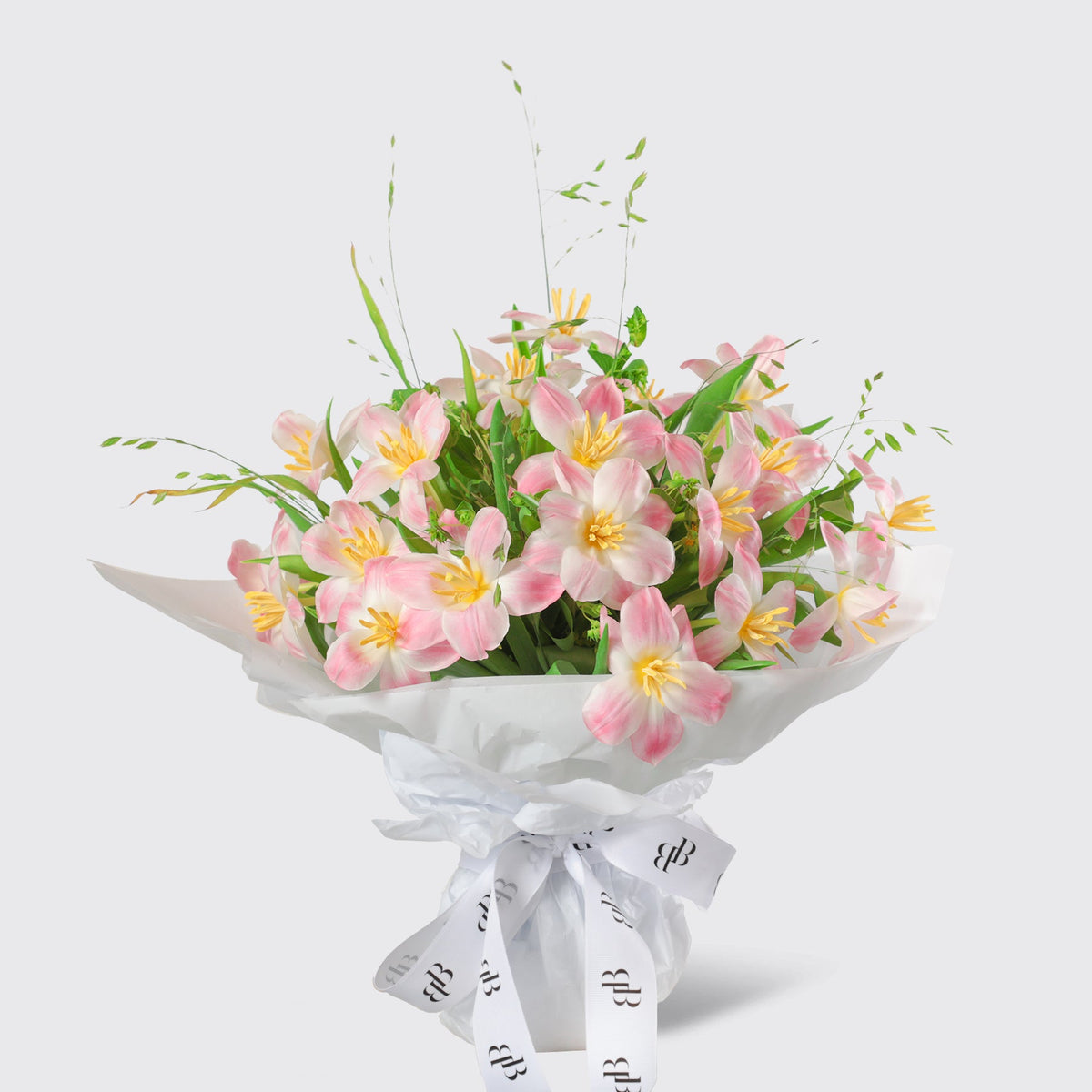 Glowing Pink Tulips Bouquet - BLACK AND BLANC
