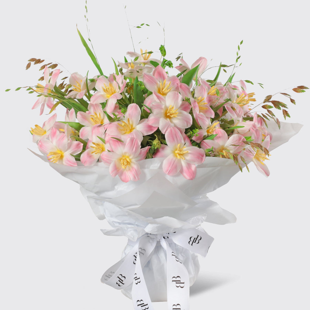 Glowing Pink Tulips Bouquet - BLACK AND BLANC