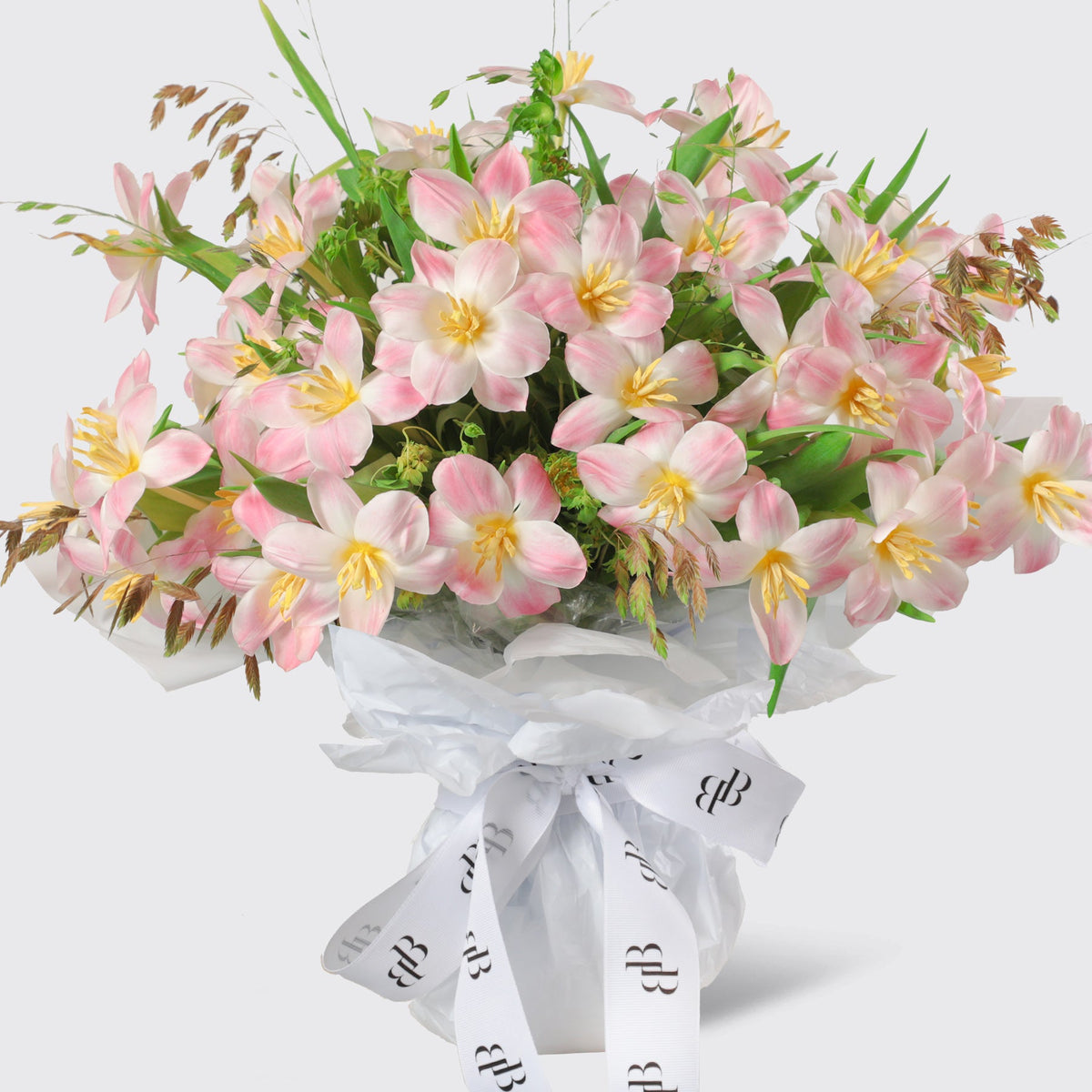 Glowing Pink Tulips Bouquet - BLACK AND BLANC