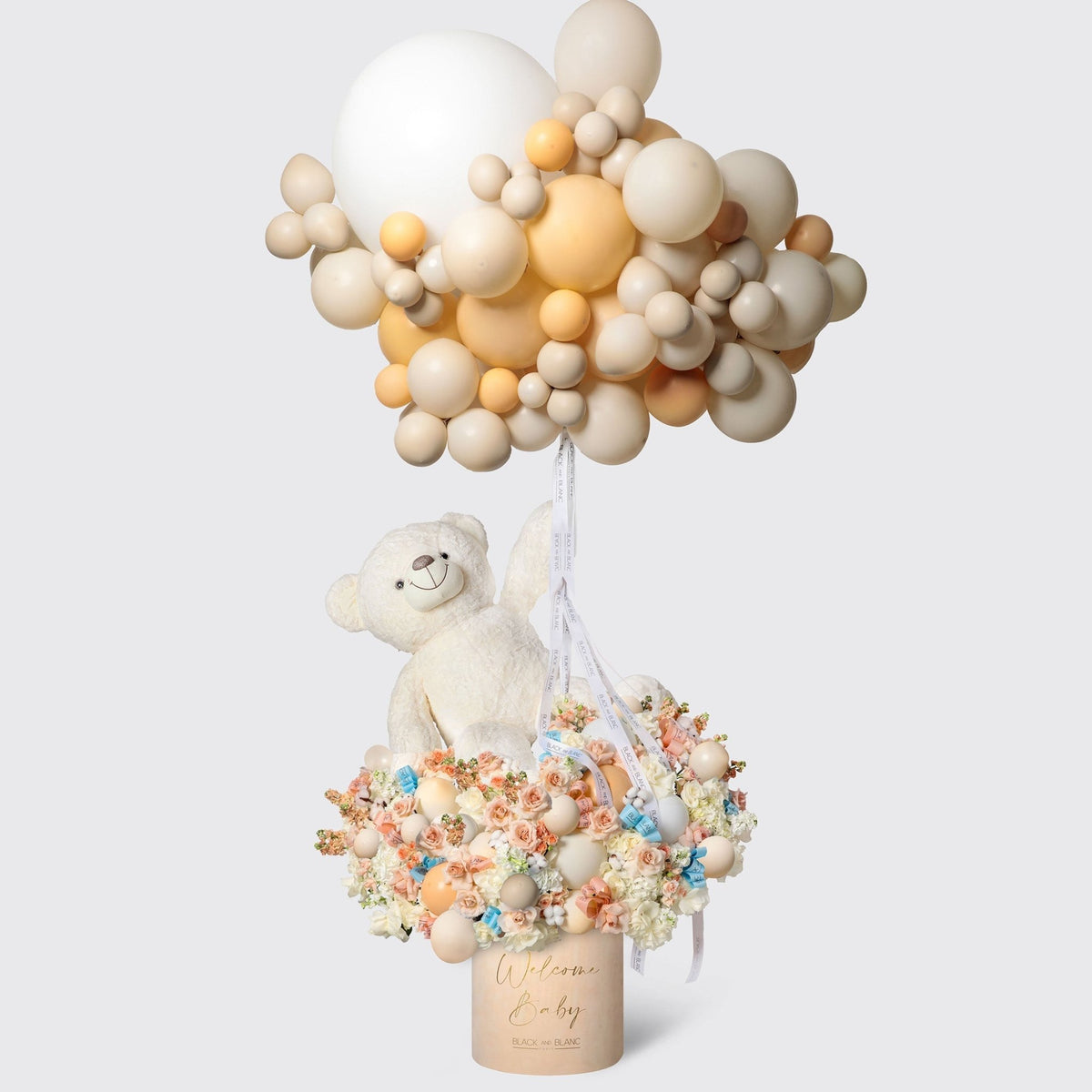 Golden Cuddle Bear - BLACK AND BLANC
