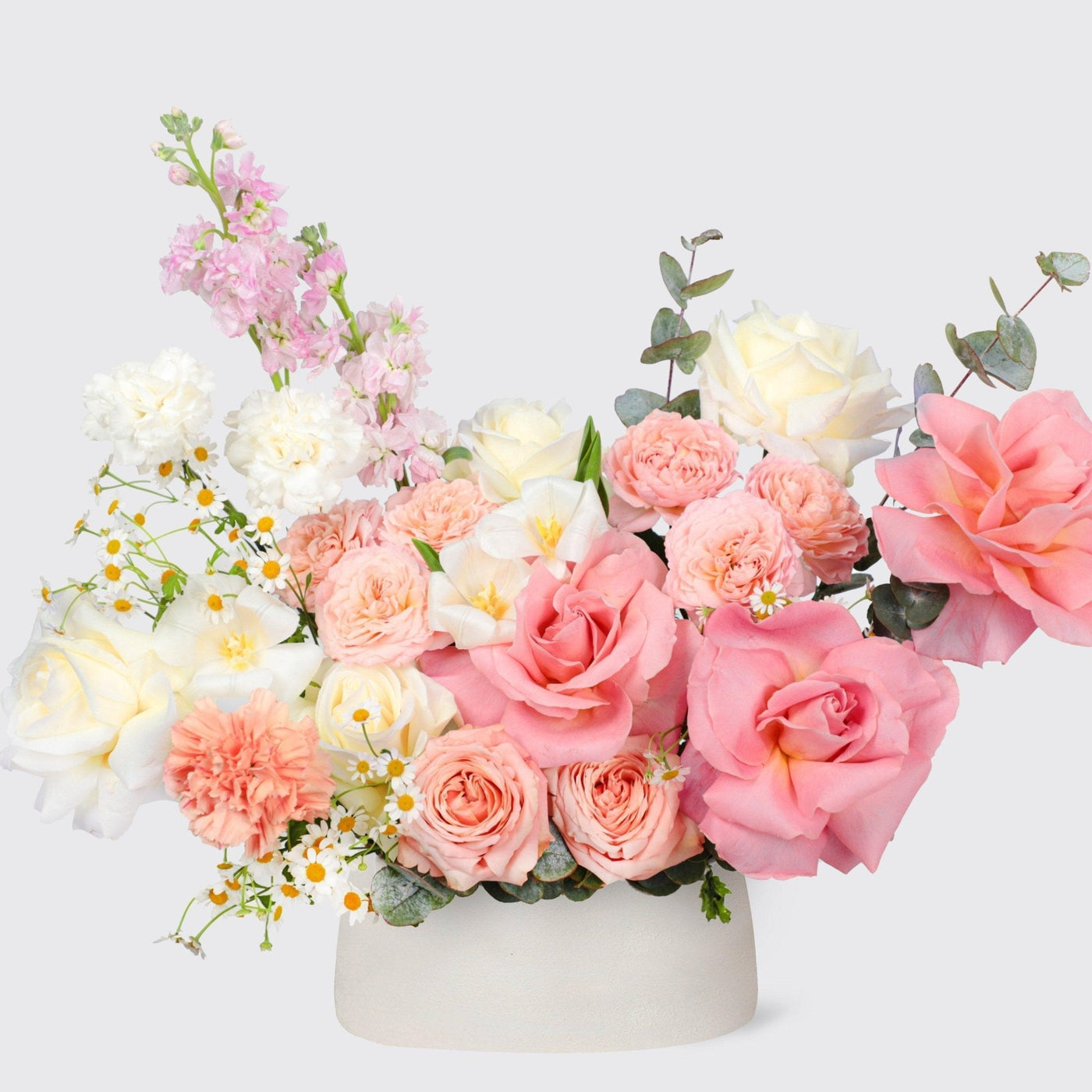 Graceful Bloom in Vase - BLACK AND BLANC