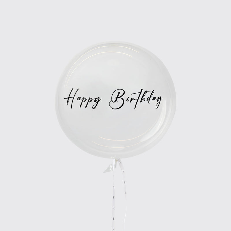 Happy Birthday Balloons - BLACK AND BLANC