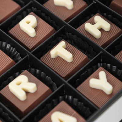 Happy Birthday Chocolate Truffles - BLACK AND BLANC