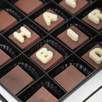 Happy Birthday Chocolate Truffles - BLACK AND BLANC