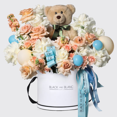Harrod’s Teddy Hamper - White / Baby Boy
