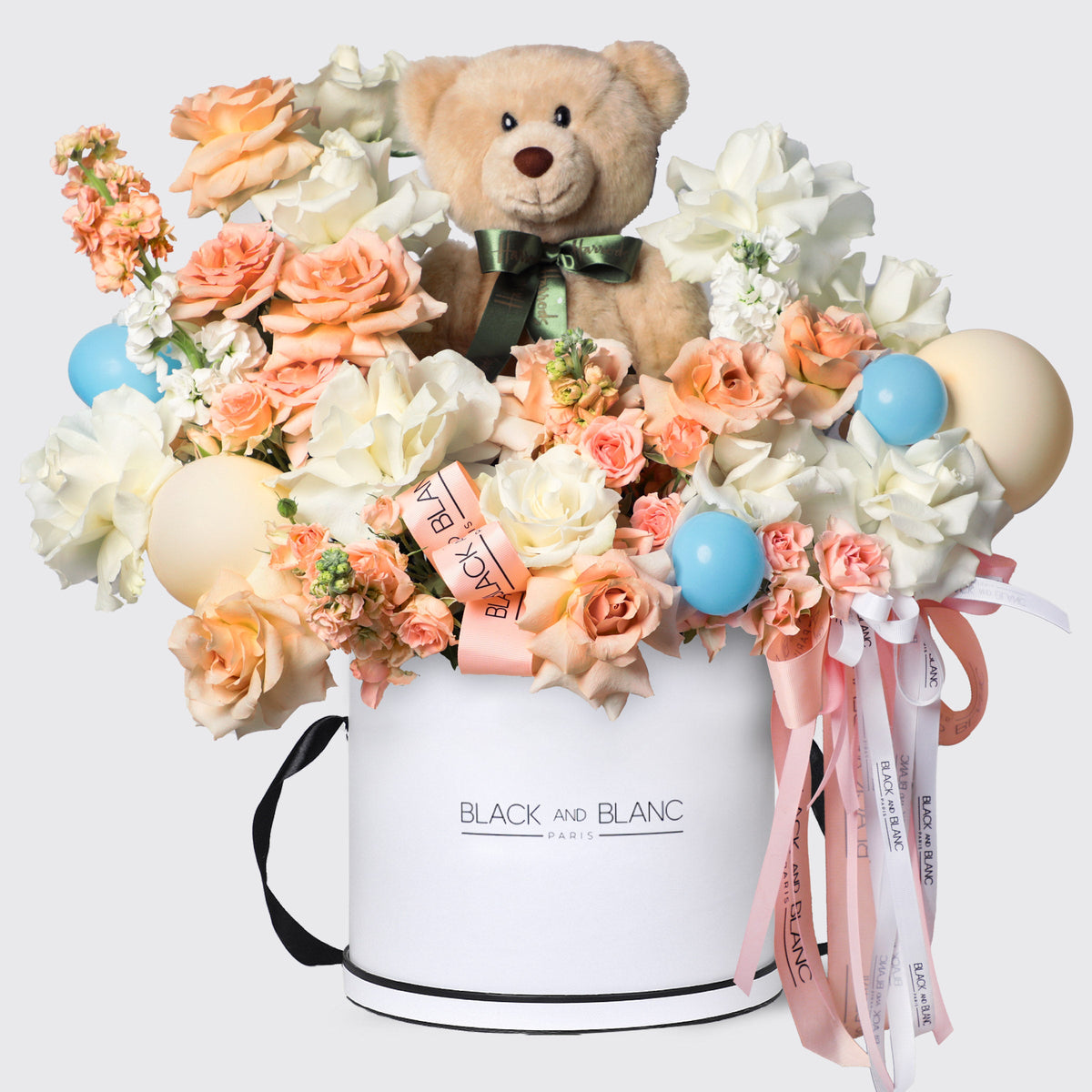 Harrod’s Teddy Hamper - White / Baby Girl