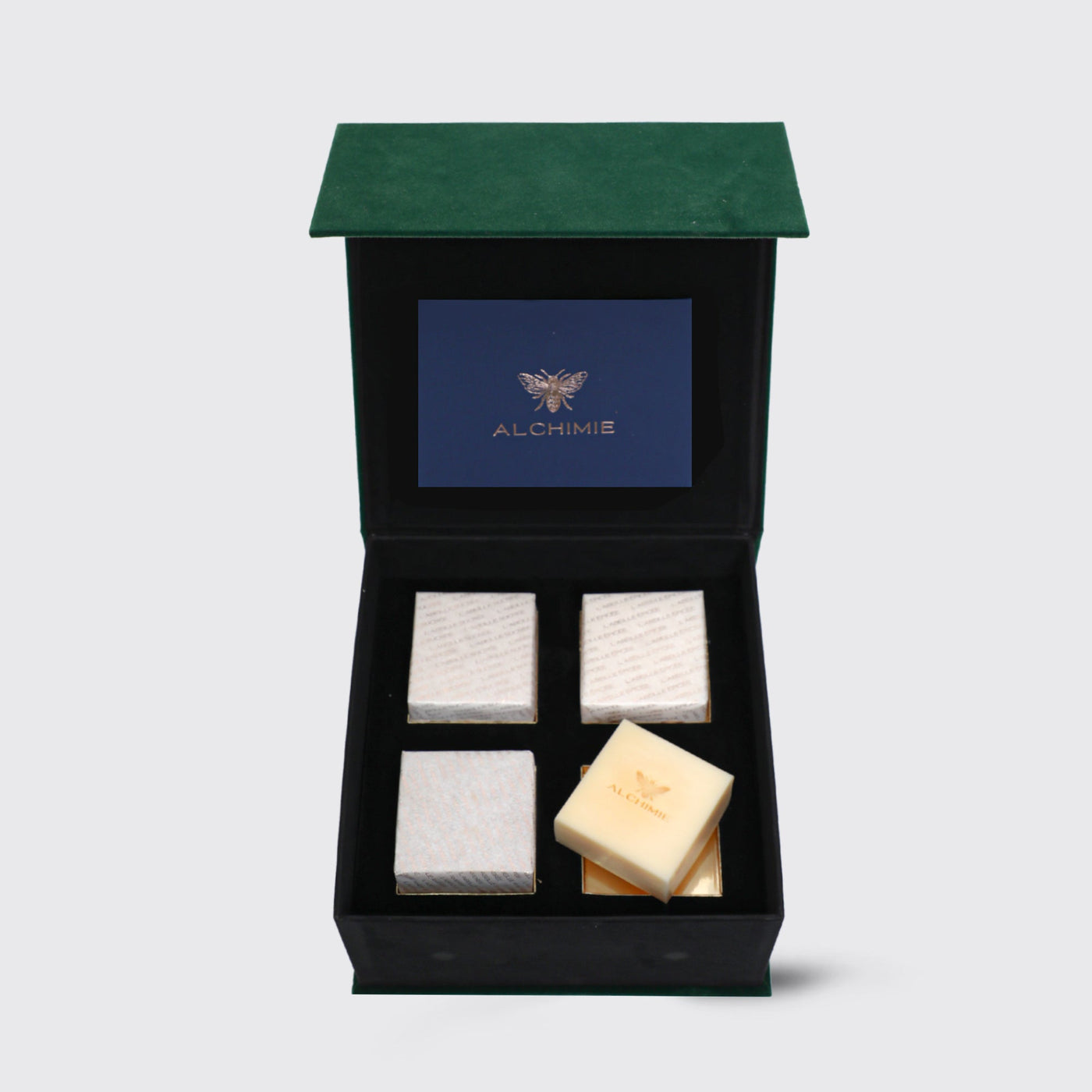 Decorative box of cute square soaps from Home Sweet Home collection