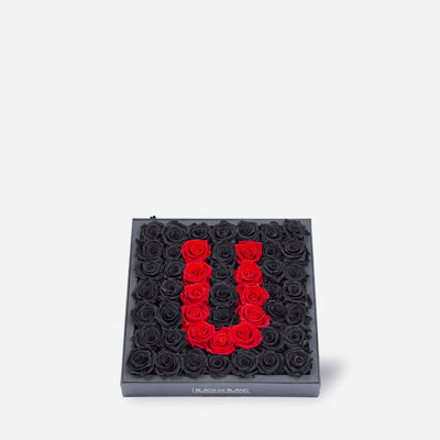 Infinity Letter U - BLACK AND BLANC