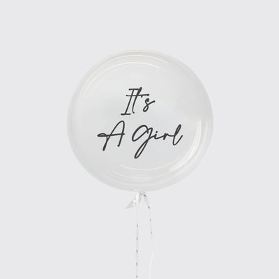 It's a Girl Balloons - BLACK AND BLANC