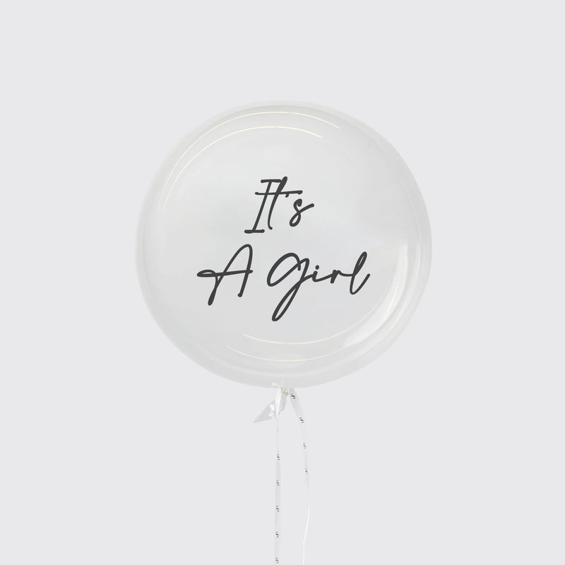 It's a Girl Balloons - BLACK AND BLANC