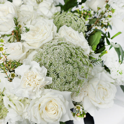 Jardin Blanc BouqBox- Fresh Flowers - BLACK AND BLANC