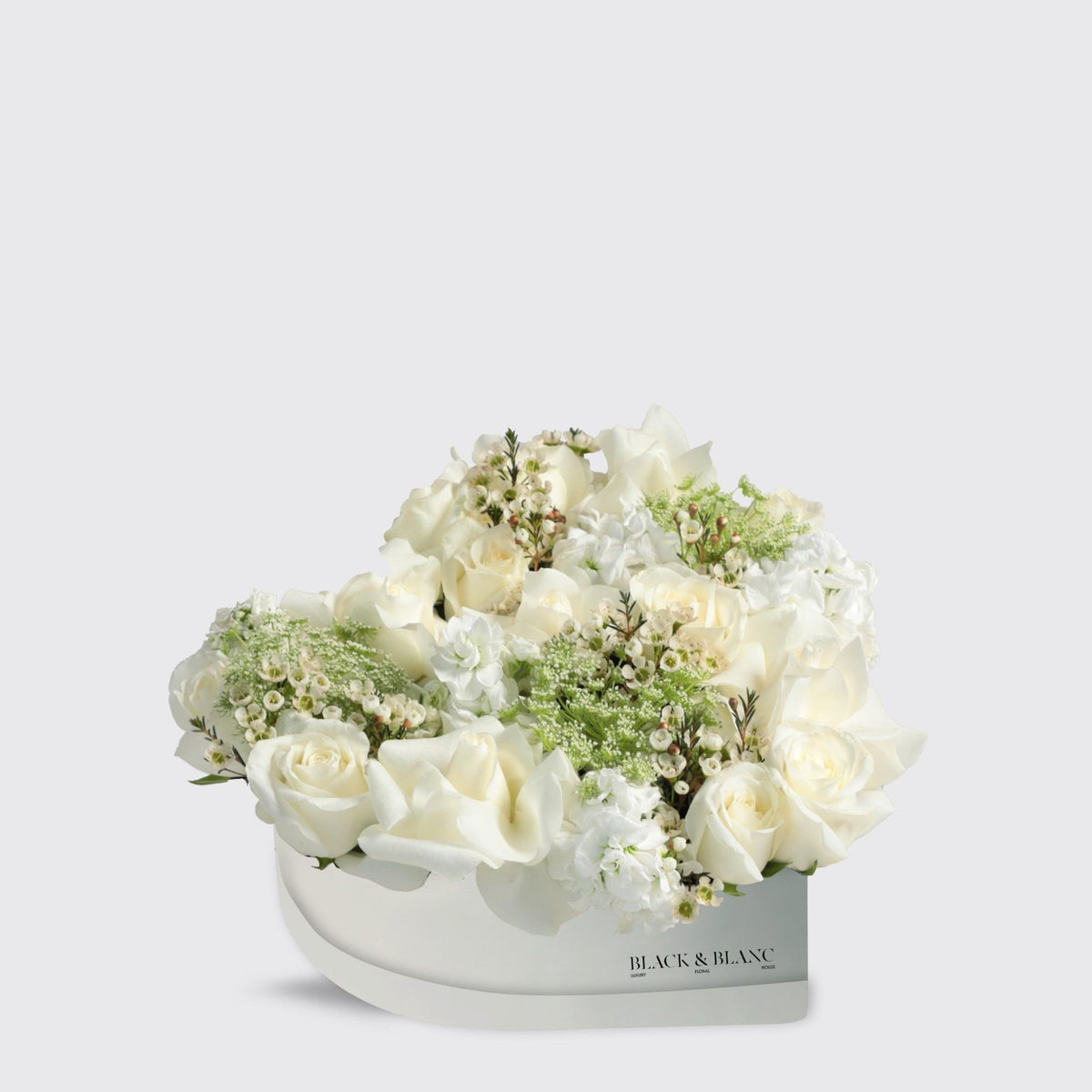 Jardin Blanc in Heart - BLACK AND BLANC