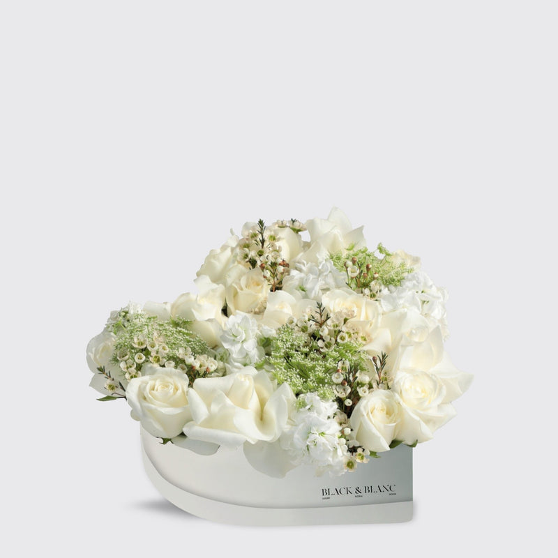 Jardin Blanc in Heart - BLACK AND BLANC
