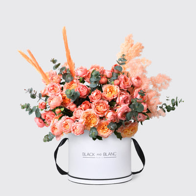 Julietta Peach in Box - Fresh Flowers - Le Grand / White - wd