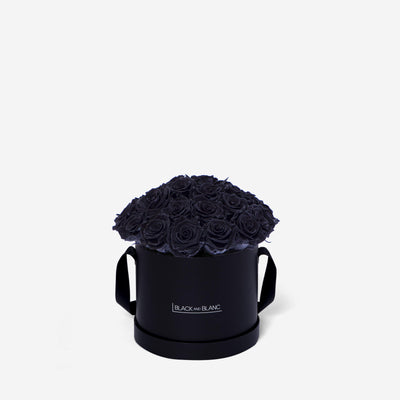 Black BouqBox - Infinity Roses - BLACK AND BLANC