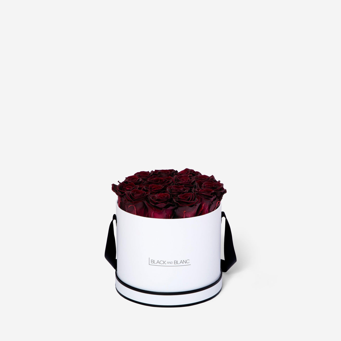 Burgundy Round - Infinity Roses - BLACK AND BLANC