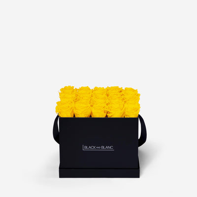 Sunny Yellow Square Infinity - Infinity Roses - BLACK AND BLANC