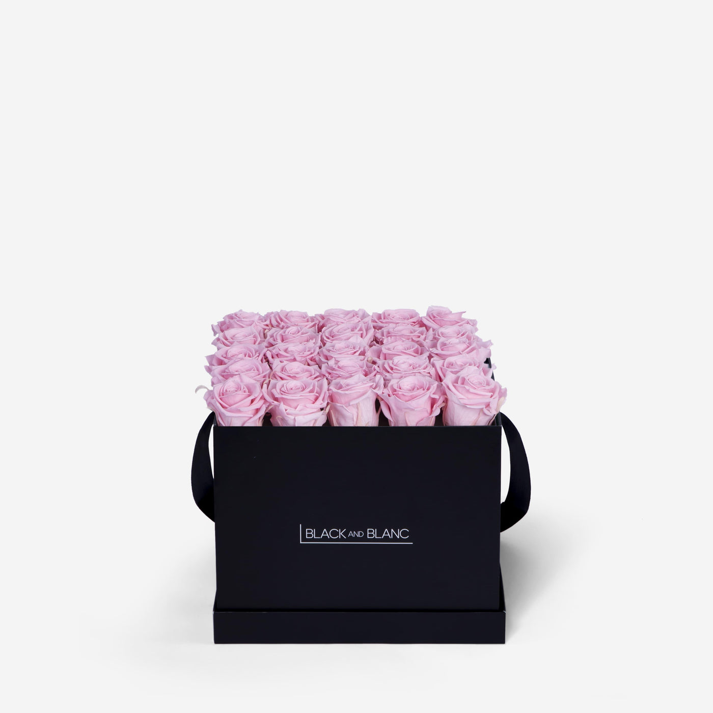Bridal Pink Square Infinity - Infinity Roses - BLACK AND BLANC