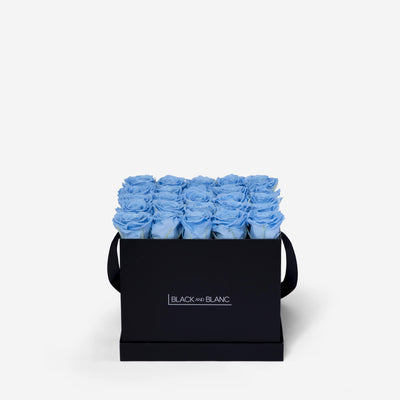 Baby Blue Square Infinity - Infinity Roses - BLACK AND BLANC